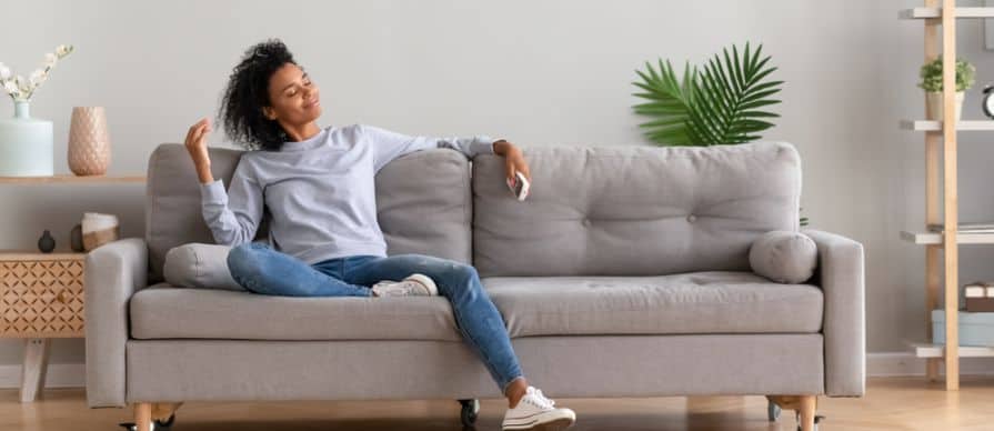 a woman enjoying a great indoor air quality